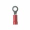 Panduit Ring Terminal, 1/4 in Stud Size, 18 AWG, 600 V, Vinyl Insulated, Red, 100 PK PV18-14R-CY - alternate 1